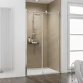 Produktbild: Schulte ExpressPlus 7T MasterClass Schiebetür in Nische Klarglas hell Chromoptik 120 cm / 200 cm inkl. fixil-Glassiegel Türanschlag links - EP708010-5 41 500 23