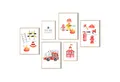 Produktbild: MeinBaby123® Poster Feuerwehr, Bilder Kinderzimmer Deko Jungs, Feuerwehrauto, Feuerwehrmann