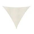 Produktbild: Lumaland Sonnensegel Dreieck | 3 x 3 x 3 Meter Wetterbeständiger Sonnenschutz inkl. Befestigungsseile | Terrasse, Garten & Balkon Schattenspender mit UV-Schutz [Creme]