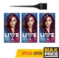 Produktbild: Schwarzkopf LIVE L76 Ultra Violet Intense Pigment Permanent Haarfarbe 3er Pack