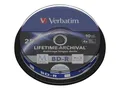 Produktbild: Verbatim M-DISC BD-R 4x 25 GB, Blu-ray-Rohlinge 4-fach, 10 Stück, bedruckbar