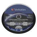 Produktbild: 1x10 Verbatim M-Disc BD-R BluRay 25GB 4x Speed Cakebox printable DVD Blu-ray 12c