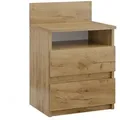 Produktbild: Vicco Nachttisch Monty, 39,6 x 59,1 cm, Goldkraft Eiche, Nachtschrank mit 2 Schubfächer