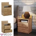 Produktbild: Nachttisch Monty, 39,6 x 59,1 cm, Goldkraft Eiche, mit 2 Schubladen Vicco