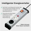Produktbild: Ehmann Ehmann 100063 Spezial Energieverteiler, silber-schwarz Steckdosenleiste