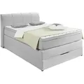 Produktbild: Carryhome Boxspringbett, Silber, Textil, H2 + H3, 7-Zonen, Höhe ca. 20 cm, 120x200 cm, Topper durchgehend, Schlafzimmer, Betten, Boxspringbetten