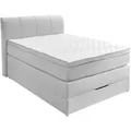 Produktbild: Boxspringbett - silber - H2/H3 - mit Topper - Bettkasten - 120x200 cm