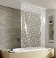 Produktbild: KLEINE WOLKE Duschrollo incl. Alu-Kassette Transparent-Weiß bedruckt 134x240 cm
