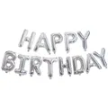Produktbild: Folie Luftballons Happy Birthday Banner Kit - Silber, Party Dekorationen Ball...