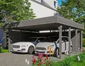 Produktbild: Skanholz Doppelcarport Friesland Set 3, BxT: 557x555 cm, 221 cm Einfahrtshöhe