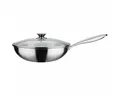Produktbild: GSW Bratpfanne 32 cm Wok Pfanne GSW 868402 Edelstahl Silberfarben Ø 32 cm