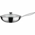 Produktbild: Wok Pfanne GSW 868402 Edelstahl Silberfarben Ø 32 Cm
