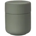Produktbild: Ume Keramikgefäß mit Deckel – Stilvolle Aufbewahrung für Ihr Badezimmer - Olive green - Olive green