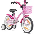 Produktbild: PROMETHEUS BIKES Kinderfahrrad 14 Zoll ab 4 Jahre mit Stützrädern und Rücktrittbremse Rosa