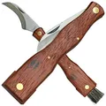 Produktbild: Herbertz Pilzmesser Schwammerlmesser mit Holzheft inkl. klappbarer Bürste