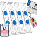 Produktbild: ROADZ® Kennzeichenhalter Rahmenlos - [unsichtbar & legal] - Sicherung für bombenfesten Halt - Set für 2 Kennzeichen - werbefrei - Nummernschildhalter - rahmenlose Kennzeichenhalter Auto