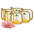 Produktbild: Schecker Nassfutter - Geflügel PUR Schälchen - Nassfutter für Hunde - 6 x 200 g - getreidefrei -Genuss PUR, ohne Getreide oder andere Zutaten