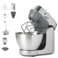 Produktbild: Kenwood Prospero+ KHC29A.O0SI Knetmaschine, Schüssel aus Edelstahl 4,3 l, inklusive Zubehör-Set 10 Stück + 3 Haken und Schneebesen, Glasmixer, Food Processor 3 Scheiben, Zitruspresse + Waage, silber