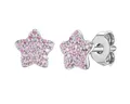 Produktbild: Glanzstücke München Paar Ohrstecker Stern silber, Ohrstecker Sterling Silber Zirkonia rosa