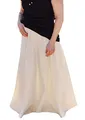 Produktbild: Battle-Merchant Mittelalterlicher Rock Damen Baumwolle | bodenlang und weit ausgestellt in div Farben S-XXL | Mittelalter LARP Kleidung Magd Wikinger (Natur, XL)