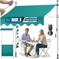 Produktbild: KESSER® Klemmmarkise mit Handkurbel Balkon, Balkonmarkise ohne Bohren, UV-beständig höhenverstellbar wasserabweisend , Sonnenschutz, Terrassenüberdachung , einfache Montage