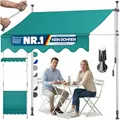 Produktbild: KESSER® Klemmmarkise mit Handkurbel Balkon | Balkonmarkise ohne Bohren | Markise UV-beständig höhenverstellbar & wasserabweisend | afür Balkon Terrasse & Garten, Terrassenüberdachung 250cm