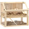 Produktbild: Hamsterkäfig aus Holz 3 Etagen Nagarium Nagerkäfig Kleintierkäfig mit Deckel