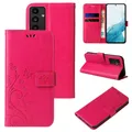 Produktbild: Handy Tasche für Samsung Galaxy A54 5G Handyhülle Blumen Buch Cover Case Pink