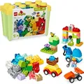 Produktbild: LEGO DUPLO Classic Steinebox Autos und LKWs, Spielset mit Fahrzeugen für Kleinkinder ab 1.5 Jahren, kreatives Lernspielzeug, Auto-Spielzeug und Re...