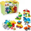 Produktbild: LEGO DUPLO Classic Steinebox Autos und LKWs, Spielset mit Fahrzeugen für Kleinkinder ab 1.5 Jahren, kreatives Lernspielzeug, Auto-Spielzeug und Rennwagen-Set 10439
