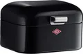 Produktbild: WESCO Brotkasten Mini Grandy 235001-62 | Vorratsbehälter klein | Stahlblech pulverbeschichtet | 17x18x12 cm | Schwarz