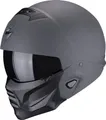 Produktbild: Scorpion Exo Motorradhelm EXO-Combat II Graphite Helm, vorbereitet für Kommunikationssystem,integriertes Sonnenvisier