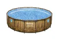 Produktbild: Frame Pool Komplettset Power Steel Swim Vista Series II, rund, Holzoptik, 488 x