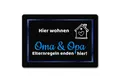 Produktbild: speecheese Fußmatte Hier wohnen Opa und Oma Fußmatte in 35x50 cm ohne Rand Elternregeln