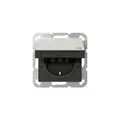 Produktbild: Gira 4454600 SCHUKO-Steckdose 16 A 250 V~ mit Klappdeckel, System 55, edelstahl