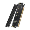 Produktbild: Ugreen Erweiterungskartenadapter PCIe 4.0 x16 auf M.2 NVMe M-Key schwarz (CM465)