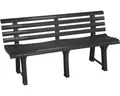 Produktbild: Gartenbank Sieger Orchidea 3-Sitzer aus Kunststoff anthrazit, belastbar bis 110