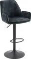 Produktbild: Ottawa, Barstuhl, Armlehnen, drehbar, höhenverstellbar, Gestell schwarz, Bezug petrol