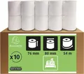 Produktbild: Exacompta 7680120V 10er Pack Kassenrollen, 1-lagig Offset(holzfrei) standard, Br