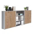 Produktbild: moebel-dich-auf Aktenschrank TABOR 9 (Aktenregale/Aktenschränke ideal für DIN A4 Ordner inkl. 4 Einlegeböden, Büroschrank abschließbar mit Griffen aus Edelstahl) Made in Germany