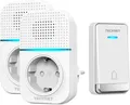 Produktbild: Türklingel Batterielose, Steckdosen-Funkklingel Wasserdicht Drahtloses Funk Türk