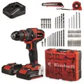 Produktbild: Einhell Akku-Schlagbohrschrauber Akku-Schlagbohrschrauber-Set TE-CD 18/40 Li-i +64tlg. 2 Akkus 18V