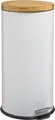 Produktbild: 5Five Mulleimer/Treteimer Bambus - weis - 30L - 38 x 29 x 60 cm