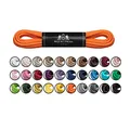 Produktbild: Mount Swiss Luxury Schuhbänder I Wasserabweisende und reißfeste Schnürsenkel rund ø 2-3 mm aus feiner Baumwolle/gewachst Farbe: orange, Länge: 80 cm