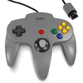 Produktbild: Eaxus® Controller geeignet für N64 - Gamepad kompatibel mit Nintendo 64 Konsole mit vielen Funktionen, Grau