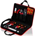 Produktbild: Knipex Werkzeugtasche Kompakt Elektro - Schwarz - Rot - Polyester - 8 Taschen - 410 mm - 290 mm - 60 mm (00 21 11)