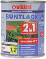 Produktbild: Wilckens 2in1 Acryl Buntlack für Innen und Außen, seidenmatt, 125 ml, RAL 9010 Reinweiß