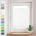 Produktbild: Sonello Plissee Klemmfix ohne Bohren 55cm x 100cm Weiß Faltrollo Plisseerollo Jalousie für Tür & Fenster Blickdicht Sichtschutz Sonnenschutz Fertifplissee Rollo