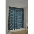 Produktbild: Adam Vorhang Space (1 St), Kräuselband, blickdicht, Jacquard, aus 100% Bio-Baumwolle blau 145 cm x 175 cm