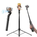 Produktbild: Rollei Easy Creator Gimbal mit AI Tracking 360 Automatischer Gesichtsverfolgung Selfie Stick mit Fernbedienung Handy-Stative Video Stabilisator zum Filmen für Live Streaming Videoaufzeichnung Vlog